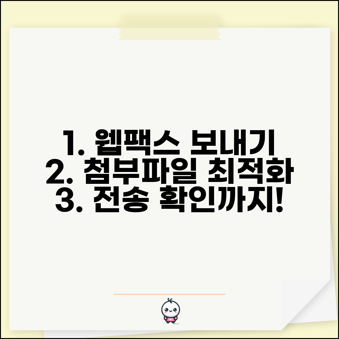 웹팩스 보내기 단계별 가이드 | 첨부파일 최적화 및 전송 확인