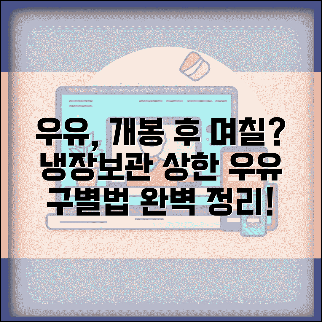 우유 개봉 후 며칠까지 마셔도 되는지 | 우유 개봉 후 냉장보관 기간과 상한 우유 구별법