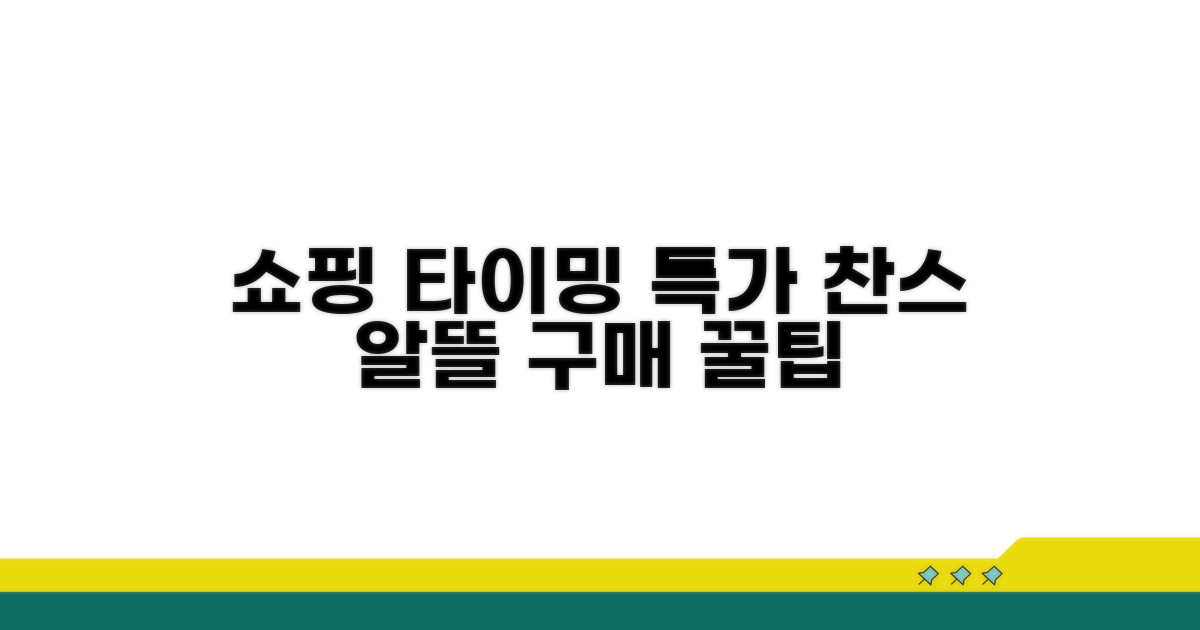 알뜰 구매를 위한 쇼핑 타이밍