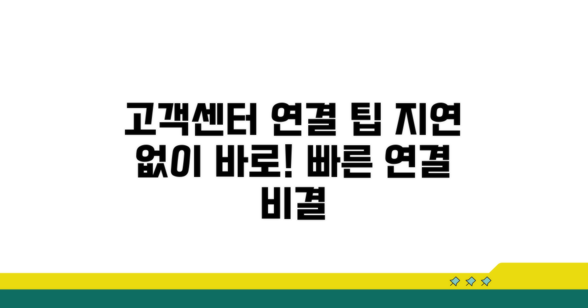지연 시 고객센터 연결 팁
