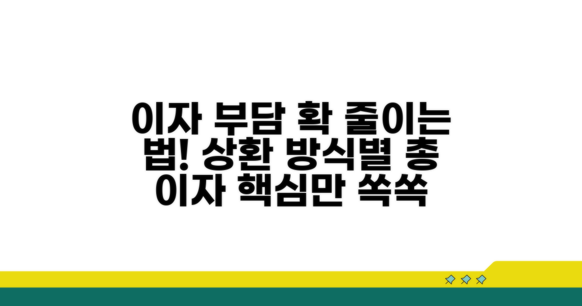 상환 방식별 총 이자 부담액 계산법