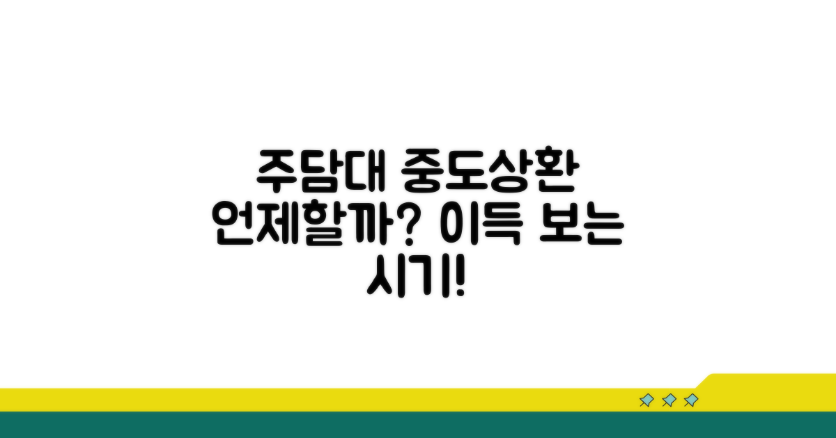 주담대 중도상환, 언제 하는 게 유리할까?