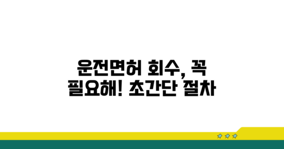 운전면허 회수, 꼭 필요한 절차