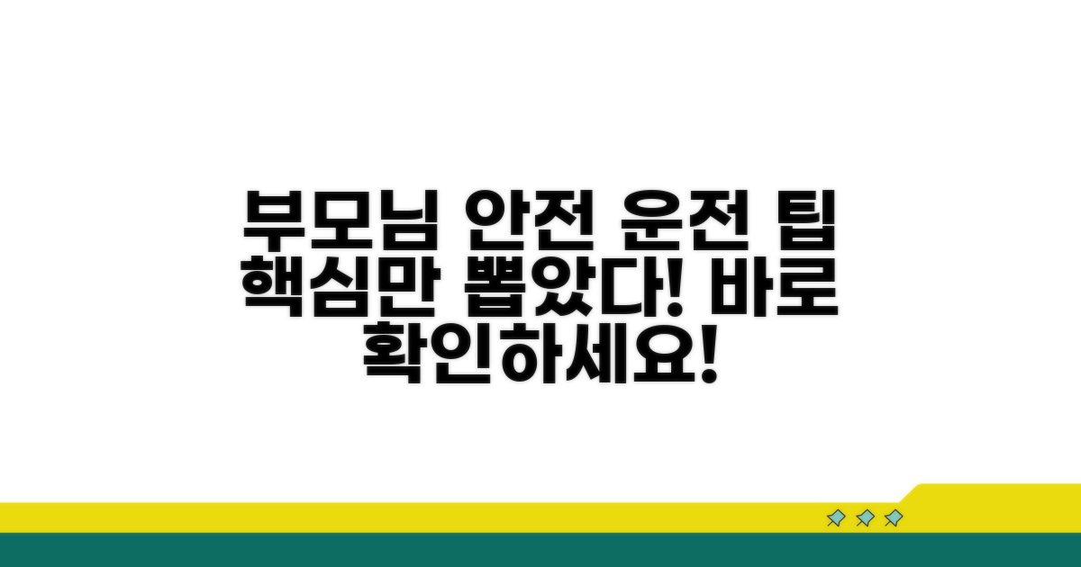 부모님 운전, 안전하게 지킬 방법