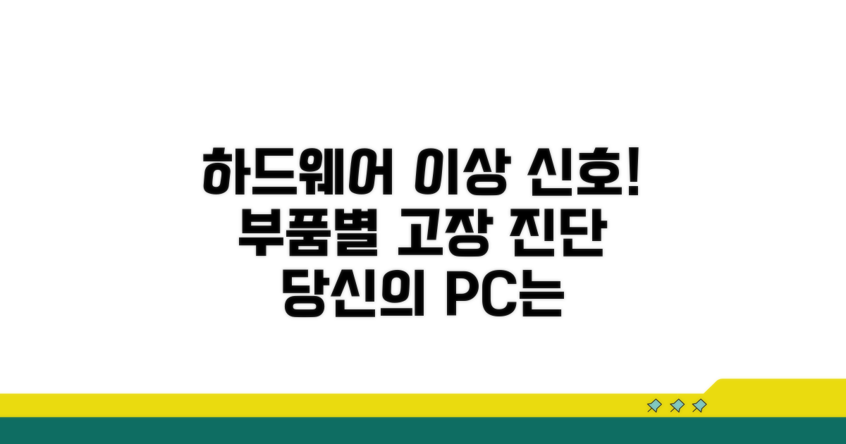 하드웨어 문제, 부품별 이상 신호