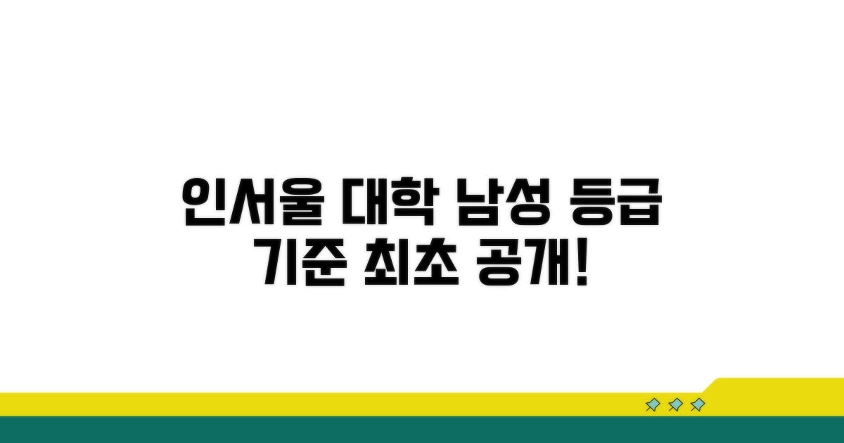 인서울 대학 남성 등급 기준 공개