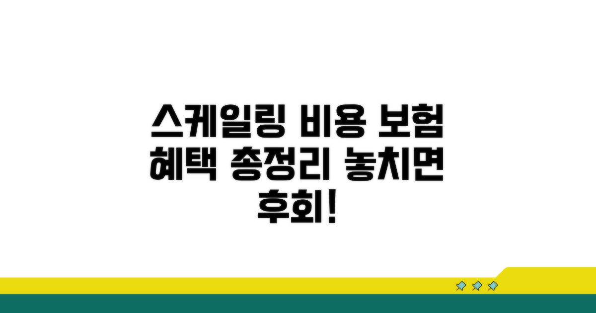 스케일링 비용, 보험 혜택 완벽 정리