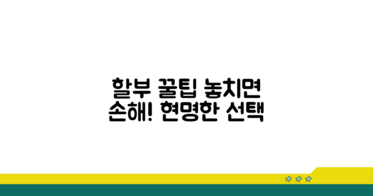 현명한 할부 결제, 놓치면 안 될 팁