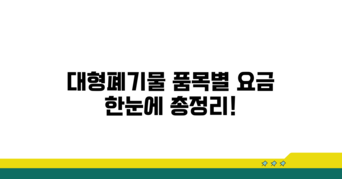 대형폐기물 품목별 요금 총정리
