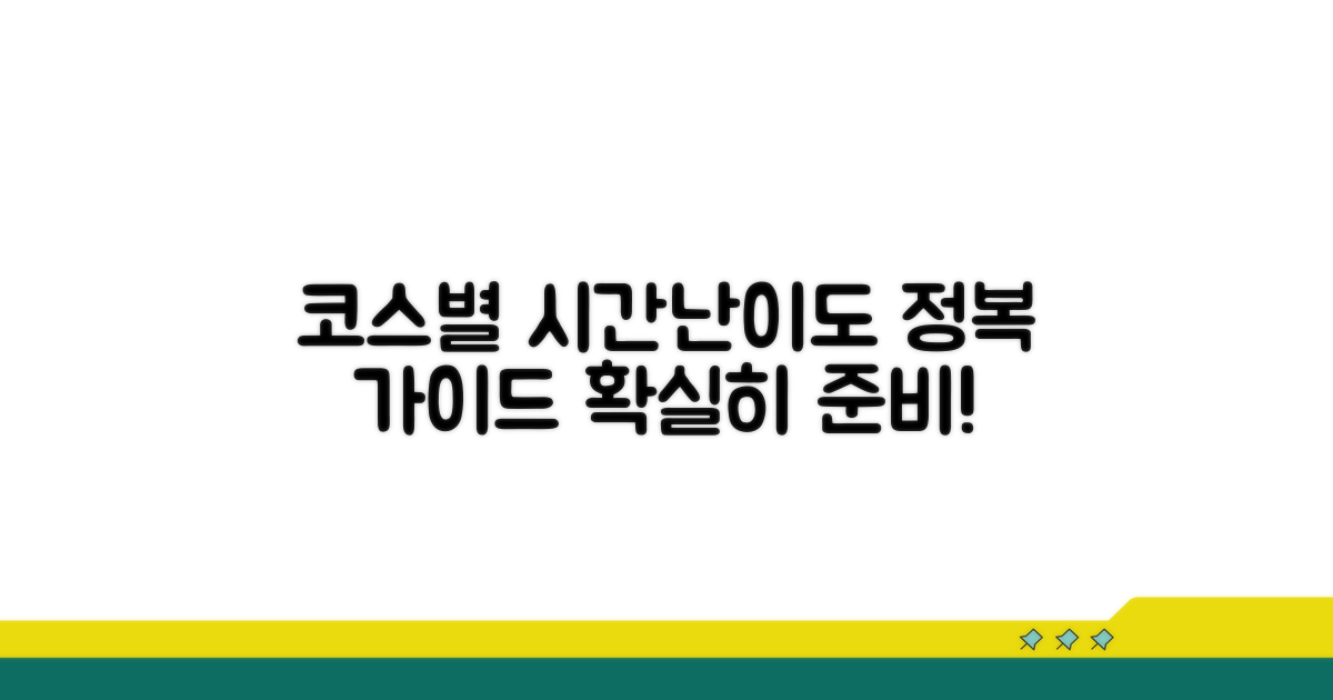 코스별 소요 시간 및 난이도 분석