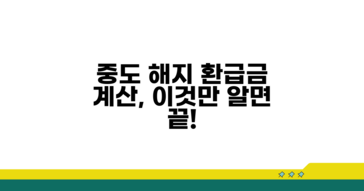 중도 해지 시 환급금 계산 방법은?