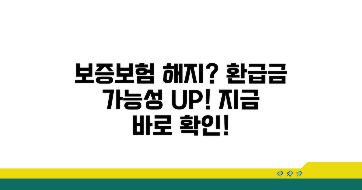 보증보험 해지, 환급금 받을 수 있나요?