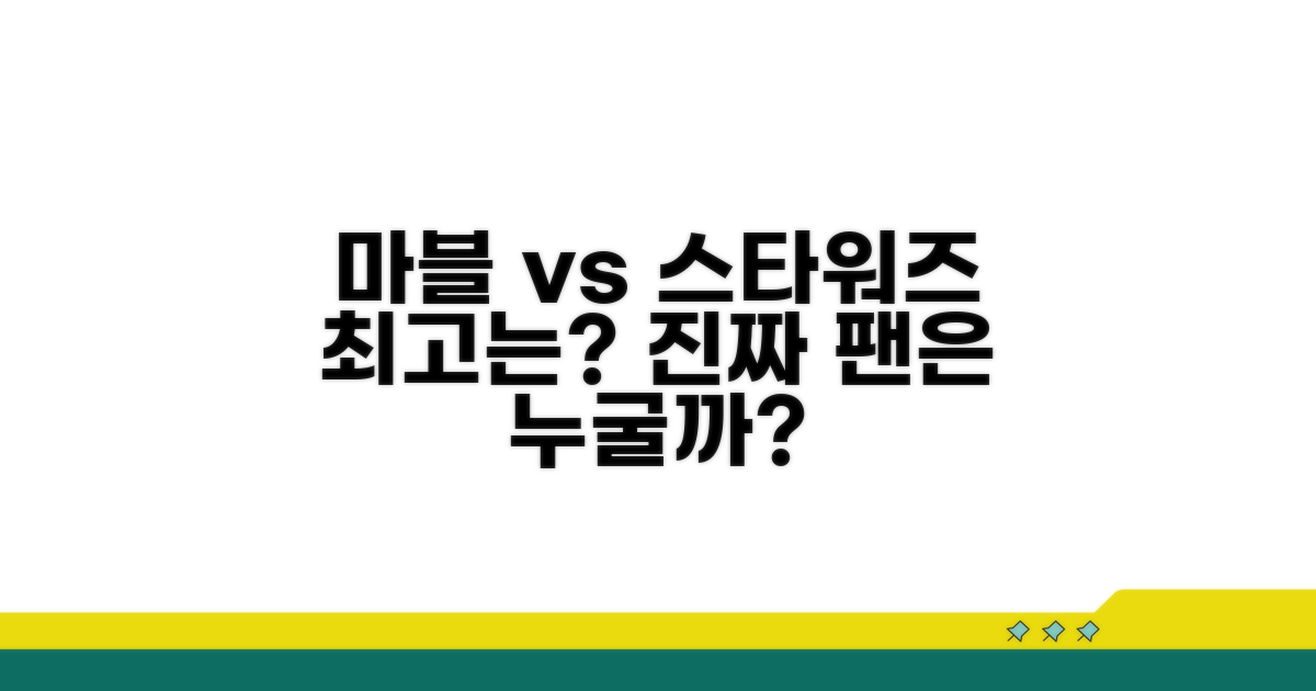 마블 vs 스타워즈: 어떤 콘텐츠가 최고일까?