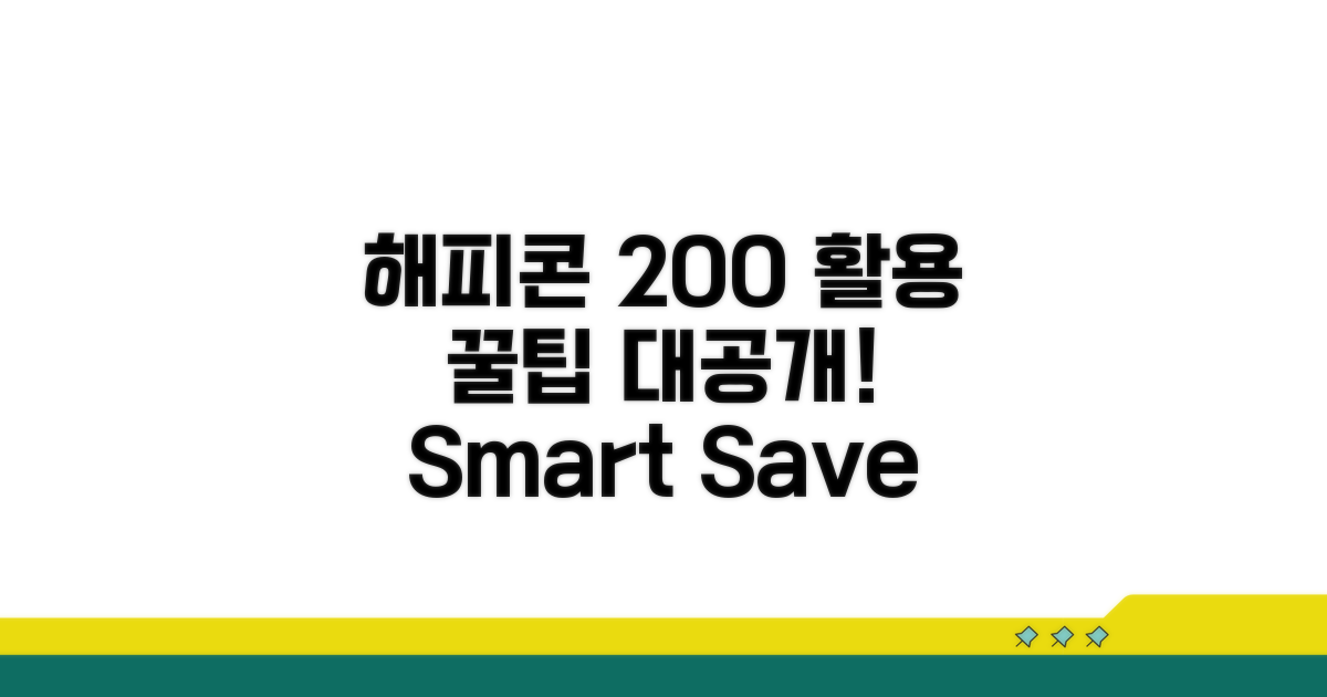 해피콘 200% 활용 꿀팁