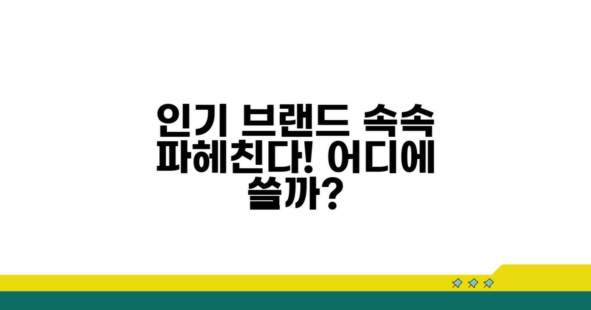 인기 브랜드 사용처 완벽 분석