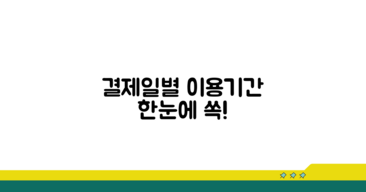 결제일별 이용기간 한눈에 보기
