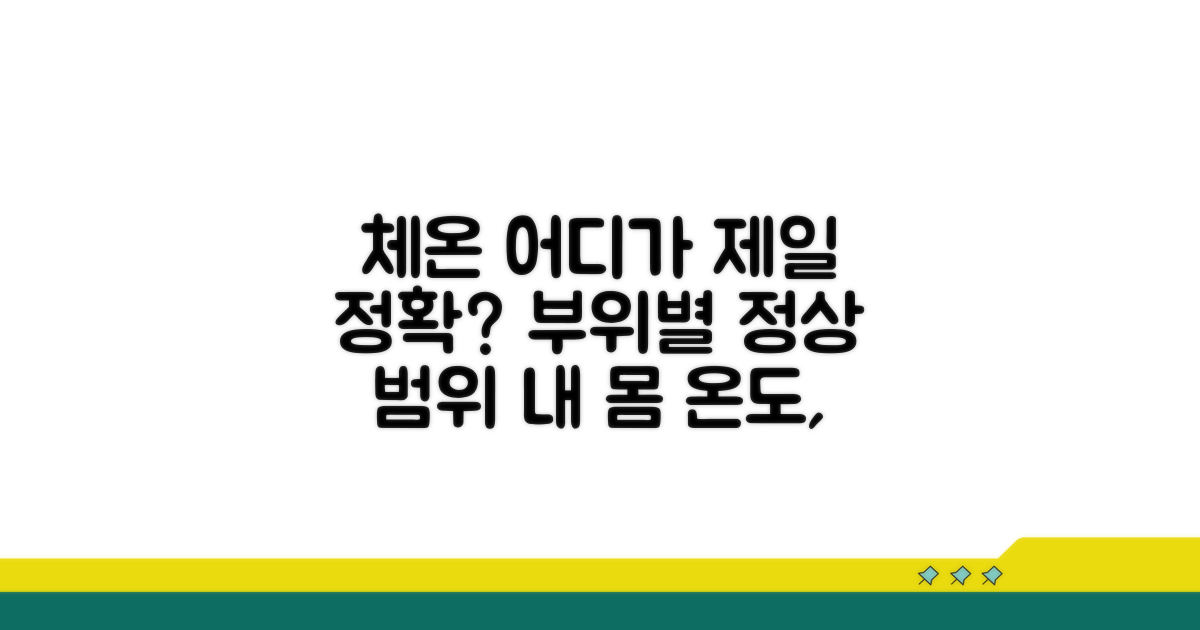 체온 정상 범위, 부위별 차이 비교
