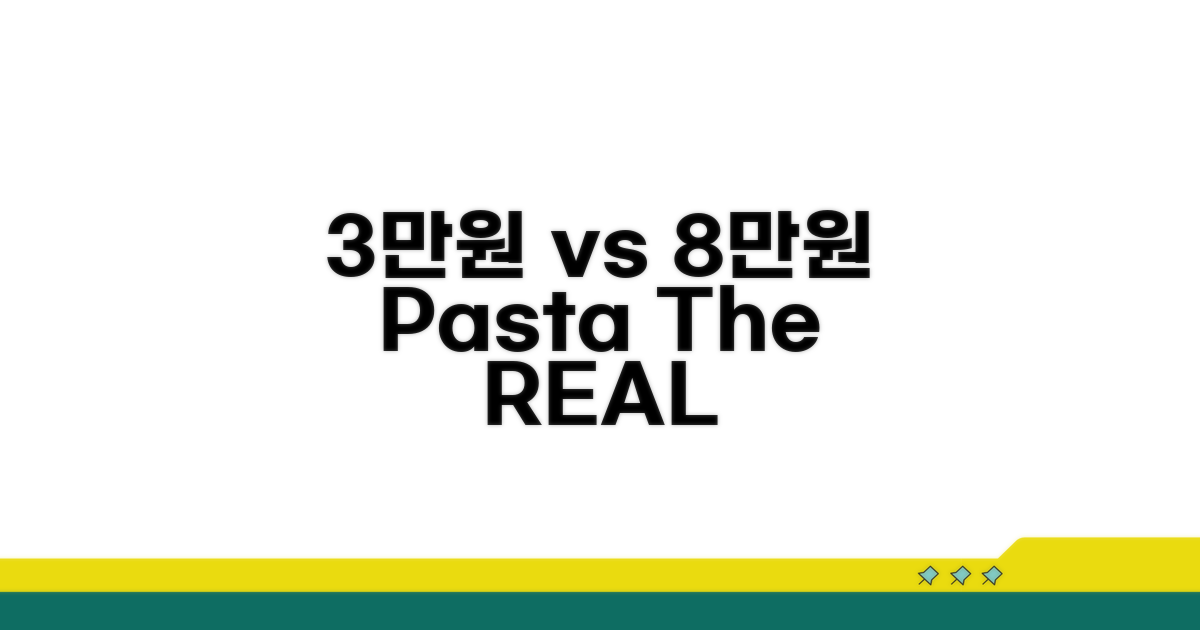 3만원 vs 8만원 파스타, 어떤 차이?