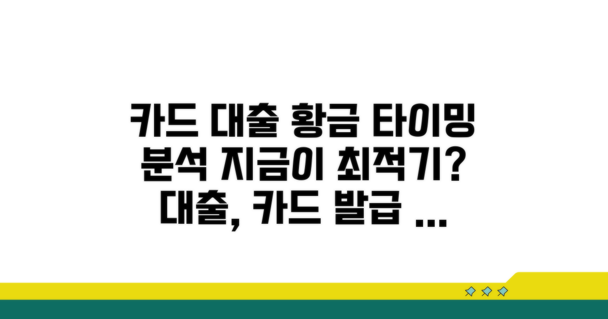 카드 발급, 대출 시기 상세 분석