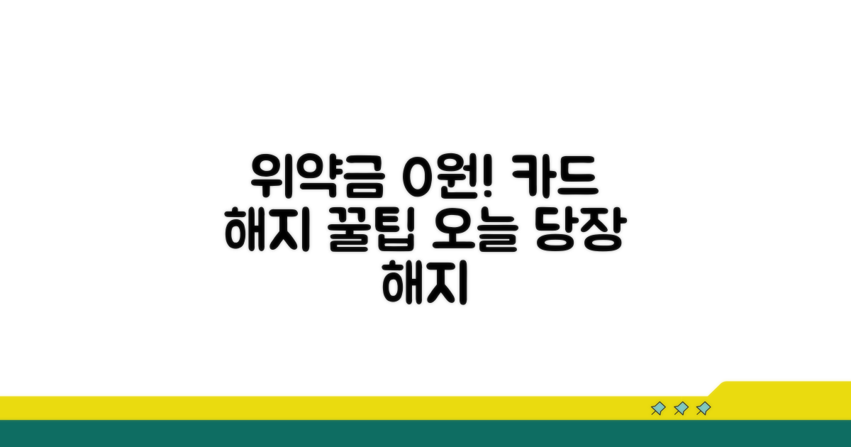 해지 위약금 없는 카드 해약 방법
