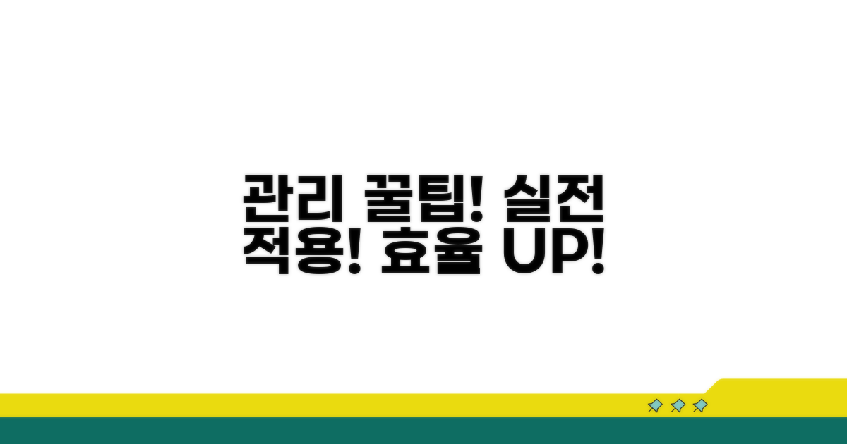 효율적 관리: 실전 적용 꿀팁