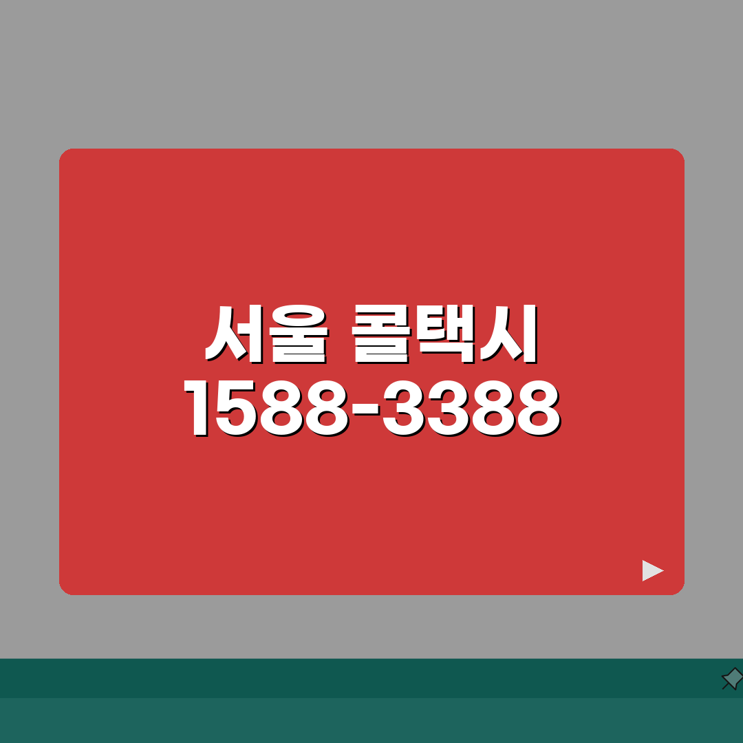 서울 콜택시 예약 전화번호 1588-3388 | 서울시 콜택시 예약과 대형택시 장애인택시