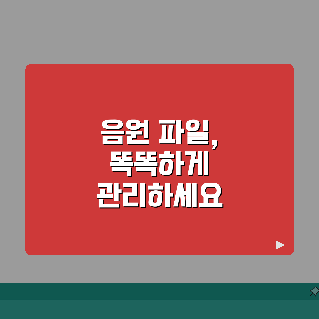 음원추출 파일관리 가이드 | 폴더정리, 태그설정, 백업 꿀팁 공유해요!